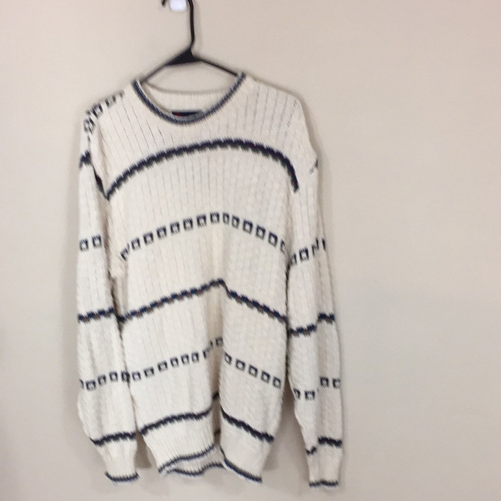 Vintage Isle of Cotton  Textured Sweater Made in USA Size Medium